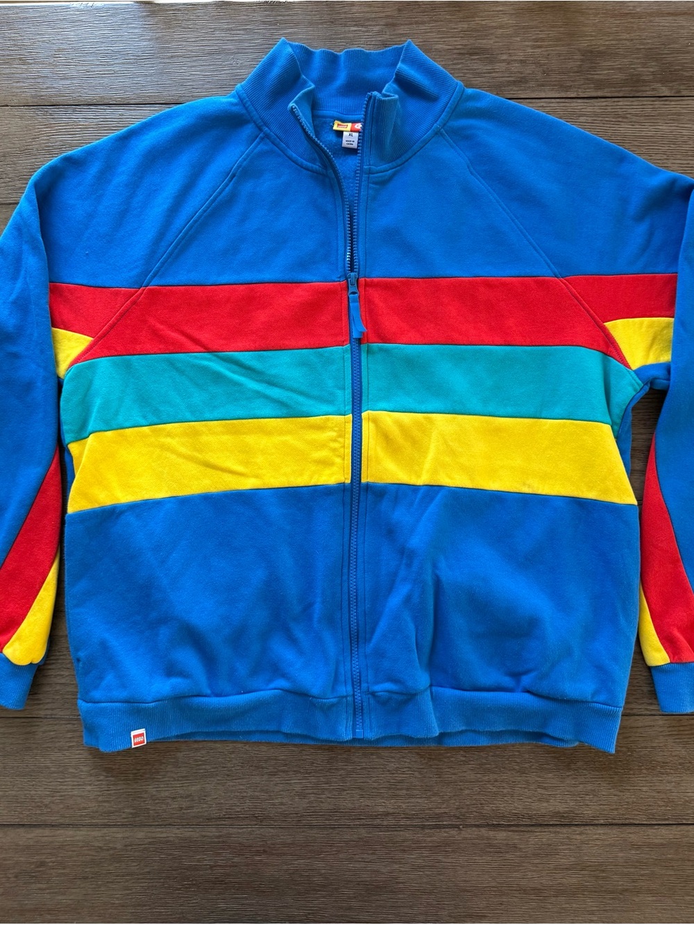 Lego / Target collab Colorblock Zip-Up Jacket in Bright Blue, Red, Teal & Yellow